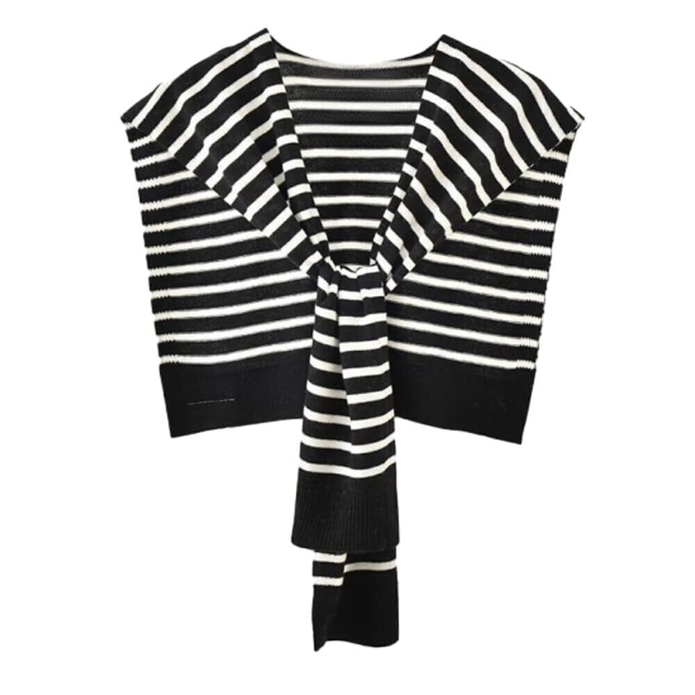 4569 Womens Striped Pashmina Shawls And Wraps Knitted Sweater Casual Shawl